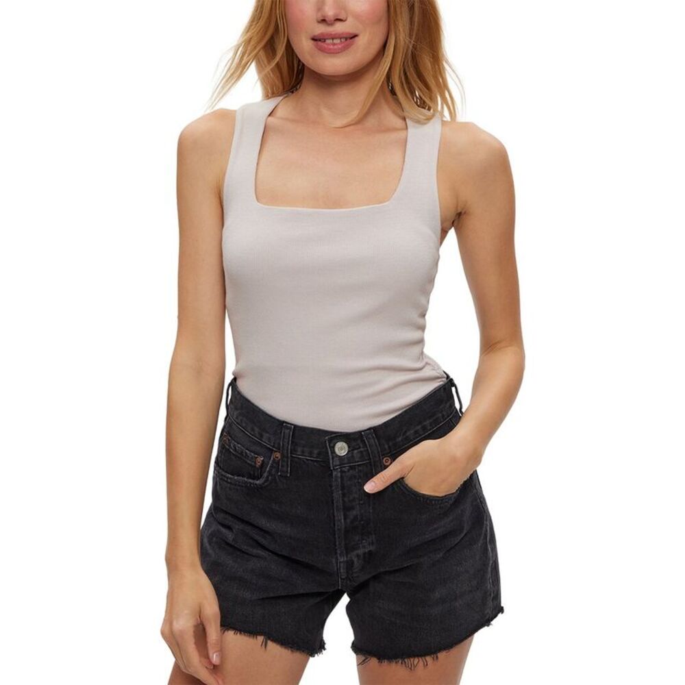 Michael Stars Womens  Maribel Fitted Tank, Grey